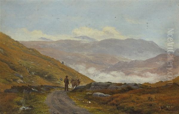 Road Through The Mountains Oil Painting by Bartholomew Colles Watkins