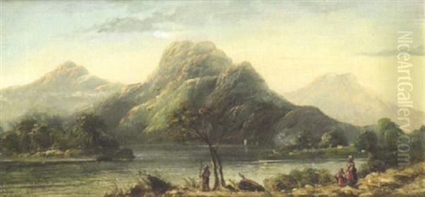 Lakes Of Killarney Oil Painting by Bartholomew Colles Watkins