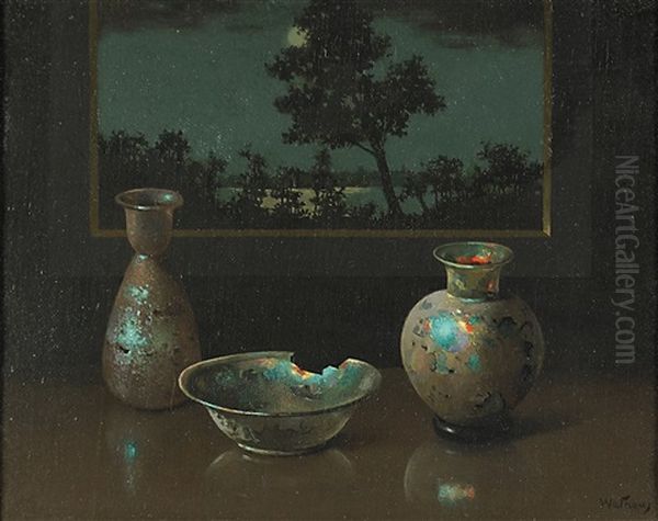 Syro-roman Glass Oil Painting by Harry Willson Watrous