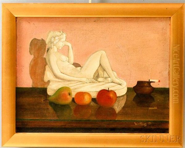 Figurine Still Life Oil Painting by Harry Willson Watrous