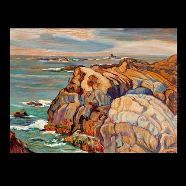 California Coast Oil Painting by Adele Watson