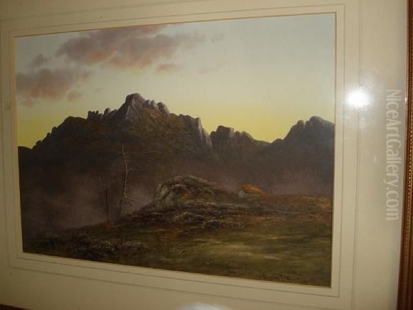 Moorland Scene Oil Painting by Charles Edward Ii Brittan