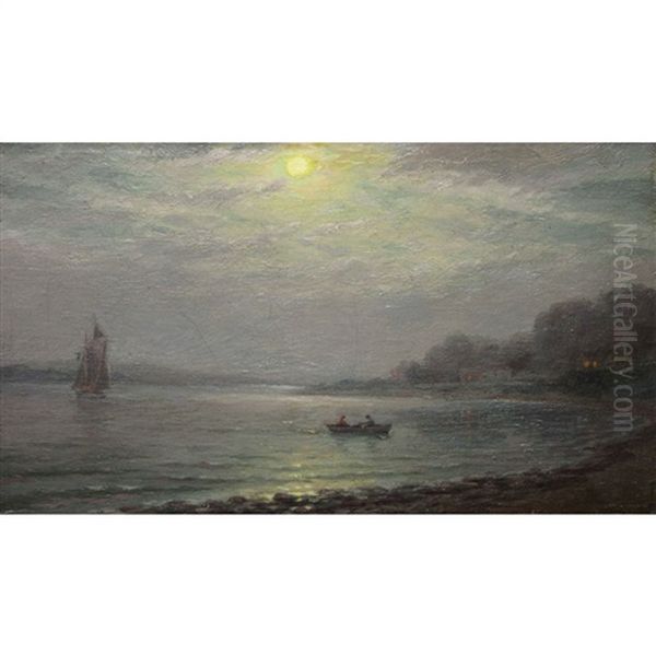 Chesapeake Bay At Twilight Oil Painting by Charles A. Watson