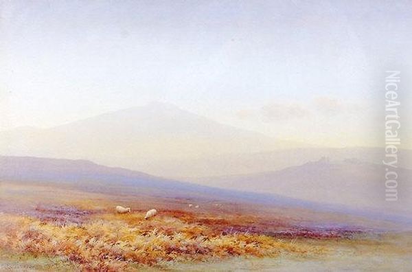 Meary Valley, Dartmoor Oil Painting by Charles Edward Ii Brittan