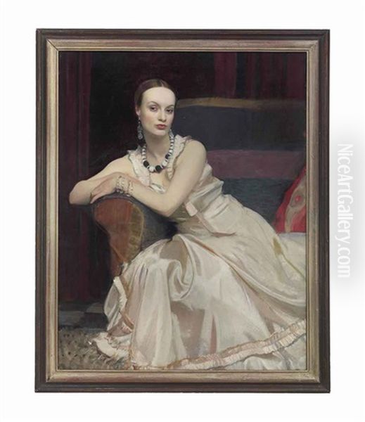 Cynthia Oil Painting by George Spencer Watson