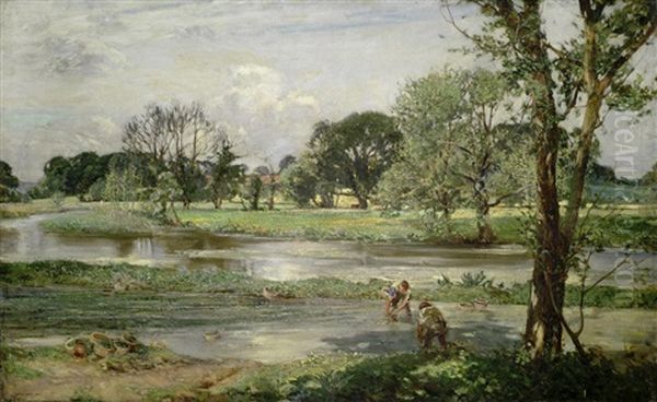 Near Itchen Stoke Oil Painting by Harry Watson