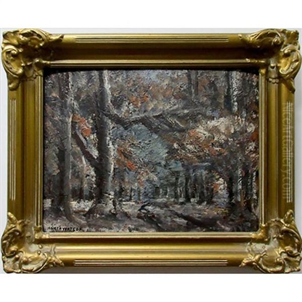 Winter Beeches Oil Painting by Homer Ransford Watson