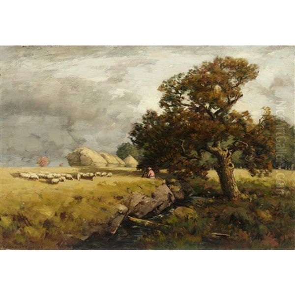 After The Harvest Oil Painting by Homer Ransford Watson