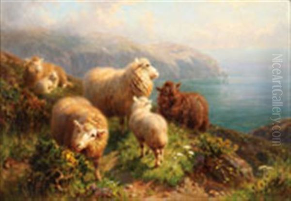 On The Cliff, Cornwall Oil Painting by William R.C. Watson