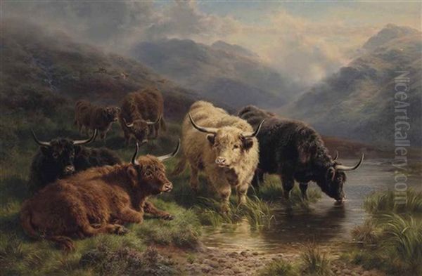 On The Moors, Tay Valley, Perthshire Oil Painting by William R.C. Watson