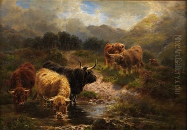 Paisaje Con Animales Oil Painting by William R.C. Watson