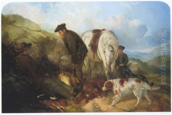 The Hunting Party Oil Painting by William Smellie Watson