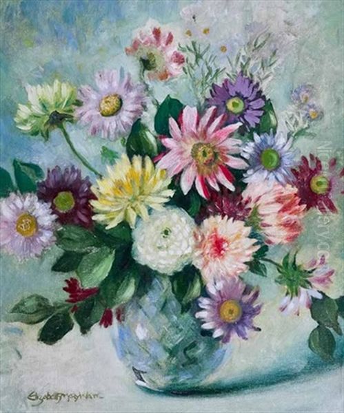 Floral Still Life Oil Painting by Elizabeth Mary Watt