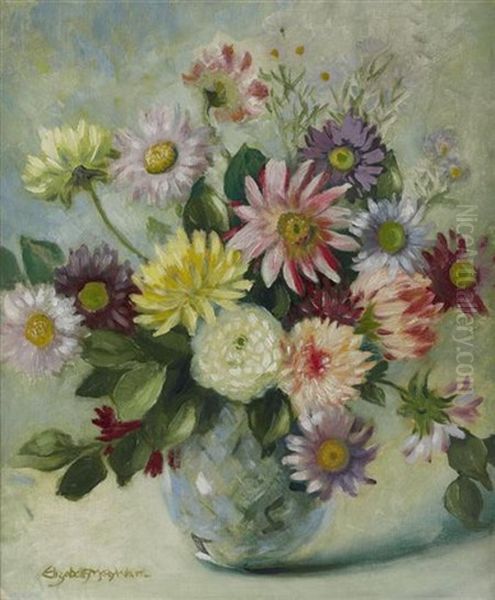 Still Life With Flowers Oil Painting by Elizabeth Mary Watt