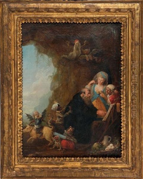 La Tentation De Saint Antoine Oil Painting by Louis Joseph Watteau