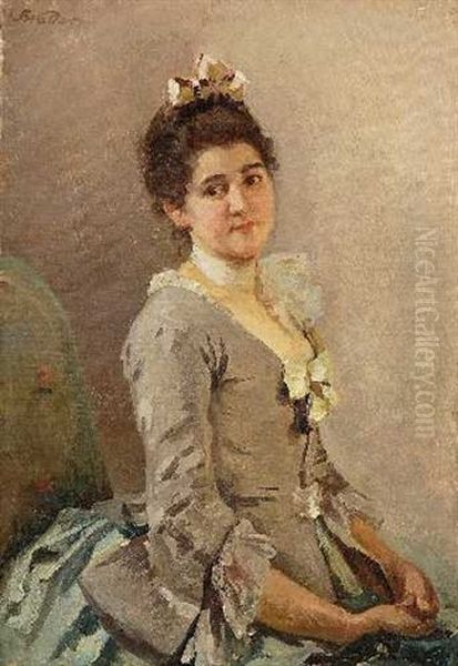 Portrait Einer Jungen Dame Oil Painting by Joseph Watter