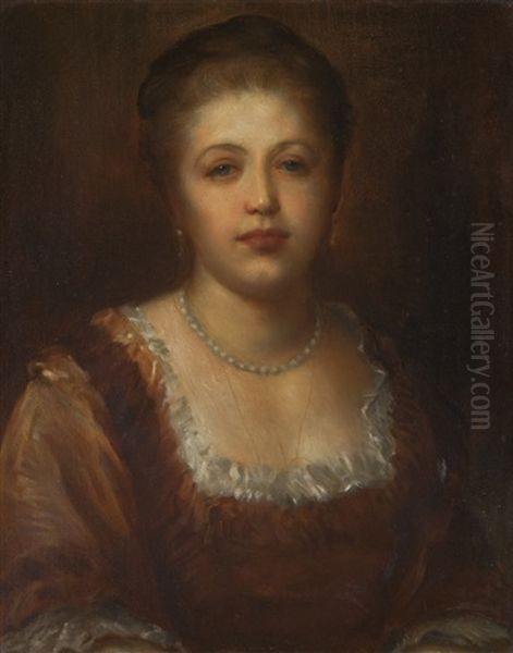 Portrait Of Miss Hannah Rothschild Oil Painting by Arthur George Watts