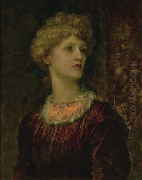 Portrait Of Dorothy Dene Oil Painting by Arthur George Watts