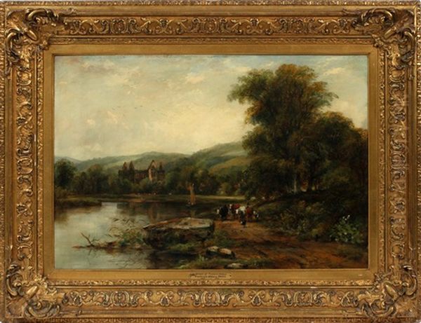 A View Of Tintern Abbey Oil Painting by Frederick Waters Watts