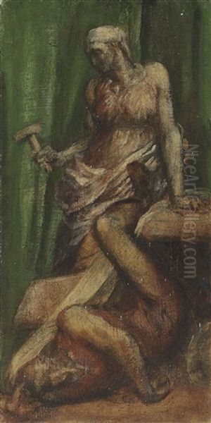 Jael Oil Painting by George Frederick Watts