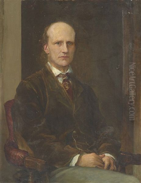 Portrait Of Horace Davey, Baron Davey (1833-1907) Oil Painting by George Frederick Watts