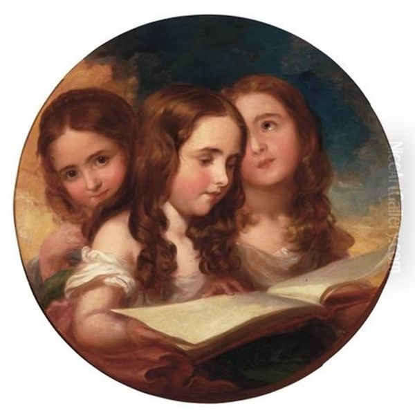 Three Sisters Oil Painting by George Frederick Watts