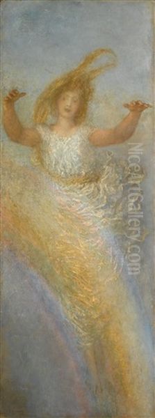 Iris Oil Painting by George Frederick Watts