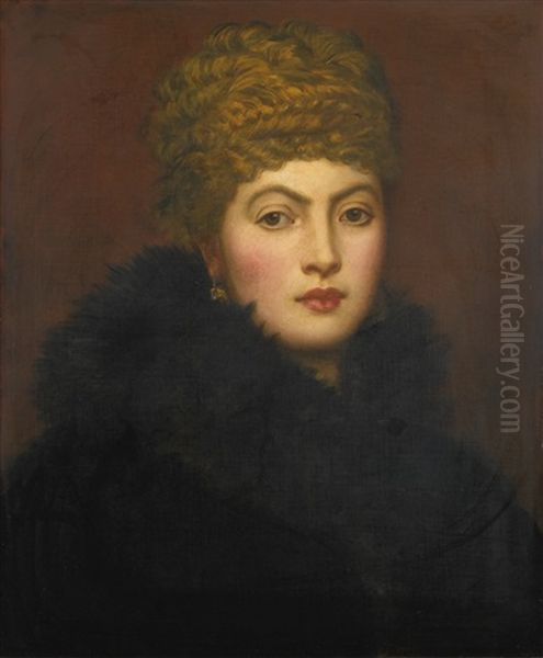 Portrait Of Mrs Fitzmaurice Oil Painting by George Frederick Watts