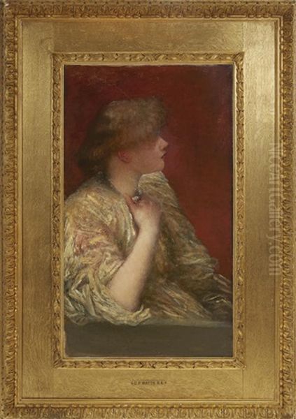 Portrait Study: Fireside Stories Oil Painting by George Frederick Watts