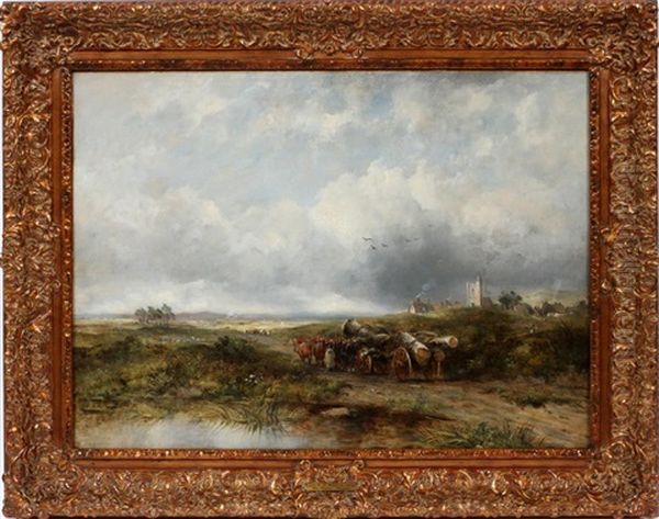 The Timber Wagon Oil Painting by William Frederick Watts