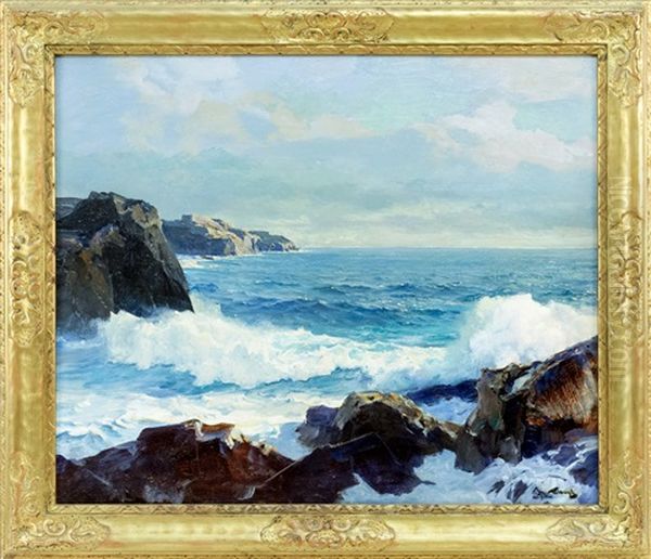 Edge Of The Bay Oil Painting by Frederick Judd Waugh