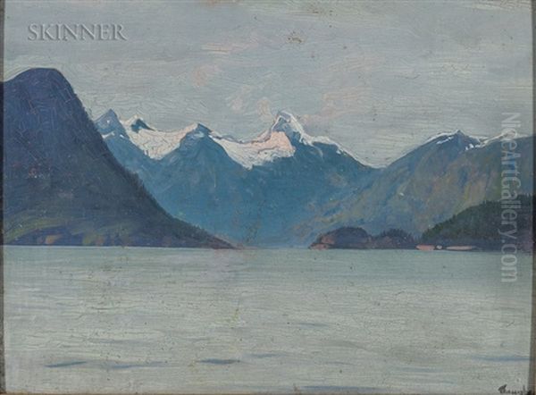 View From Desolation Sound, British Columbia Oil Painting by Frederick Judd Waugh