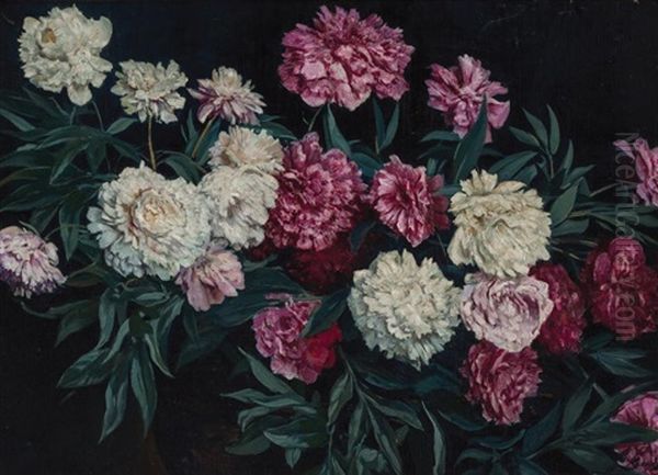 Chrysanthemums Oil Painting by Frederick Judd Waugh