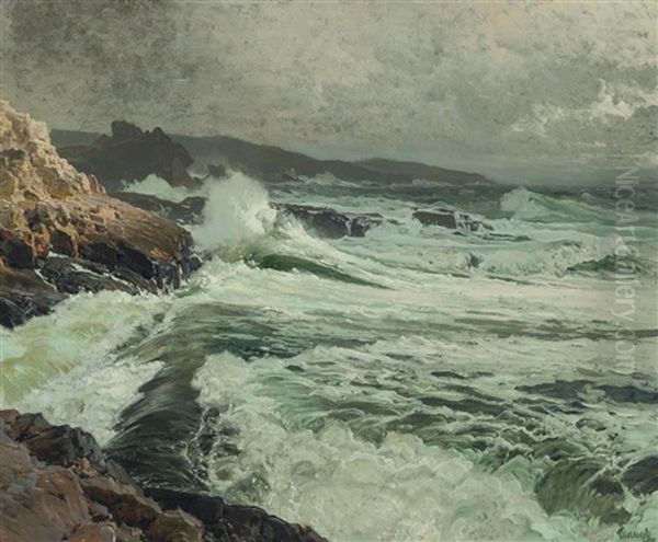 Grand Manan Coast Oil Painting by Frederick Judd Waugh