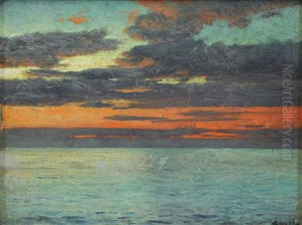 Sunset At Sea Oil Painting by Frederick Judd Waugh