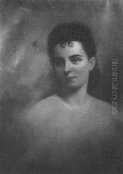 Portrait Of A Woman Oil Painting by Ida Waugh