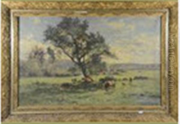 Paysage De Campagne Oil Painting by Camille Wauters