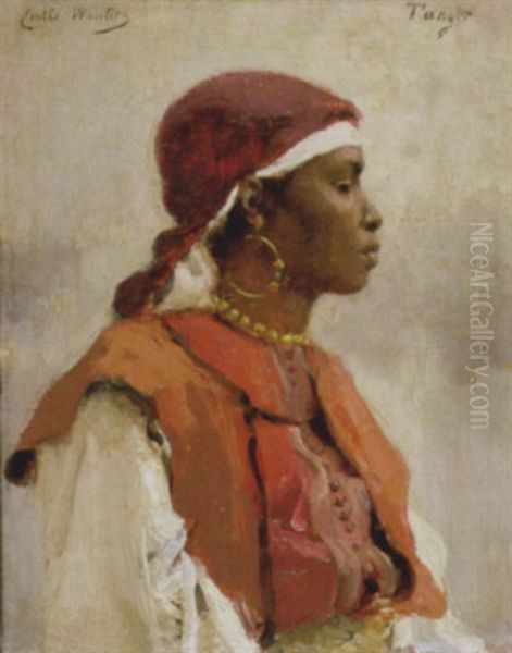 Afrikaanse Vrouw Oil Painting by Emile Wauters