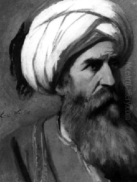 Homme Au Turban Oil Painting by Emile Wauters