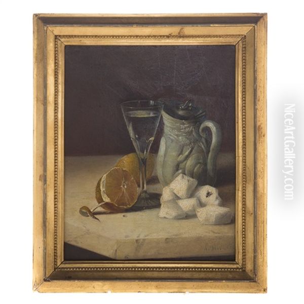 Tabletop Still Life Oil Painting by Andrew John Henry Way