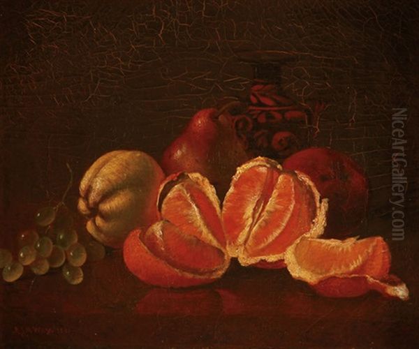 Still Life With Oranges, Fruit And Vase Oil Painting by Andrew John Henry Way