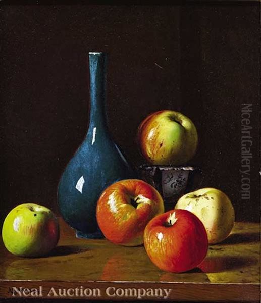 Apples And Pottery Oil Painting by Andrew John Henry Way