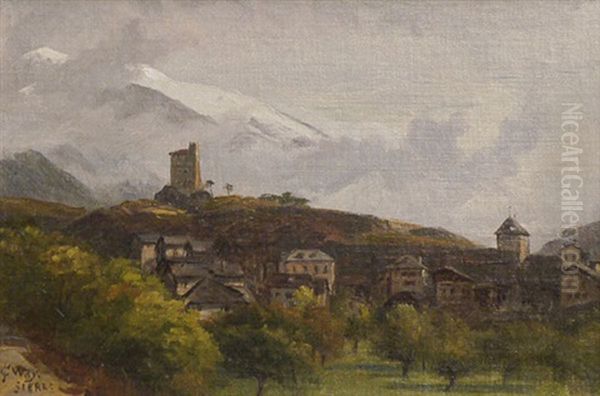 Sierre, Switzerland Oil Painting by Charles Jones Way