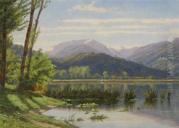 Lake Riano, Spain Oil Painting by Charles Jones Way