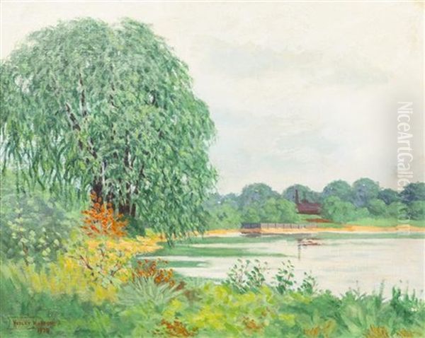 In The Marshes Oil Painting by Hedley Waycott