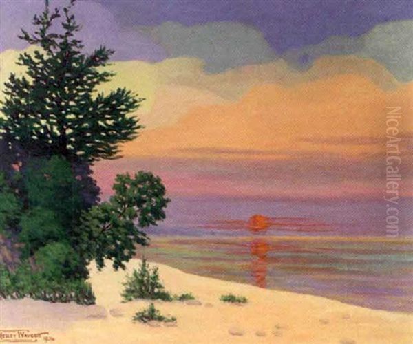 Lake Michigan Dunes Oil Painting by Hedley Waycott