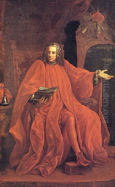 Ritratto Di Costantino Balbi, Doge Di Genova Oil Painting by Enrico (Giovanni E.) Waymer