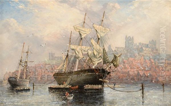 Sylvan In Whitby Harbour Oil Painting by Richard Weatherill