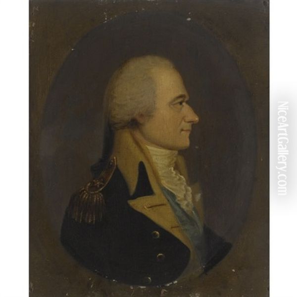 Portrait Of Alexander Hamilton Oil Painting by William J. Weaver