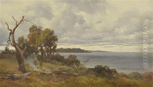 Lake Alexandrina Oil Painting by George Alfred John Webb